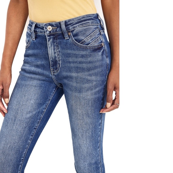 NEW KanCan Flare High Rise Back Seam Jeans Plus Size 22 Long - Picture 2 of 12